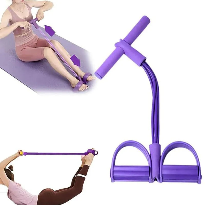 Mrorea 6-Tube Foot Pedal Resistance Band Trainer for fitness workout and wellness routine image 6