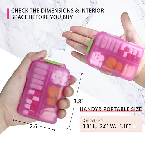 Mrorea Portable 7-Day Mini Pill Organizer Case