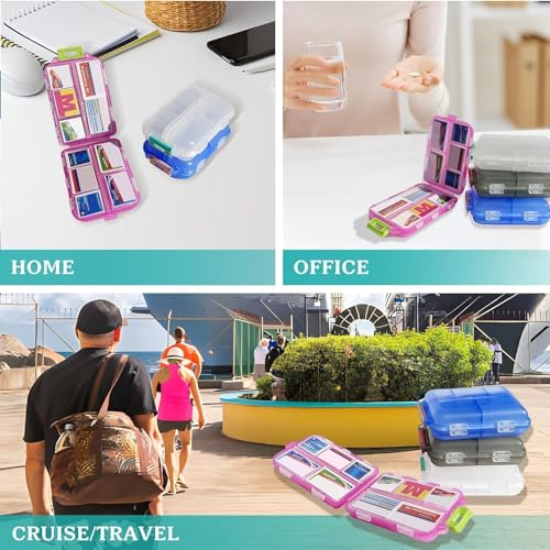 Mrorea Portable 7-Day Mini Pill Organizer Case