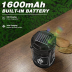 Mrorea Solar Rechargeable Collapsible LED Lantern Flashlight