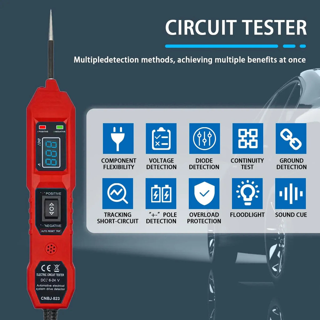 Mrorea Multifunctional Digital Automotive Circuit Tester