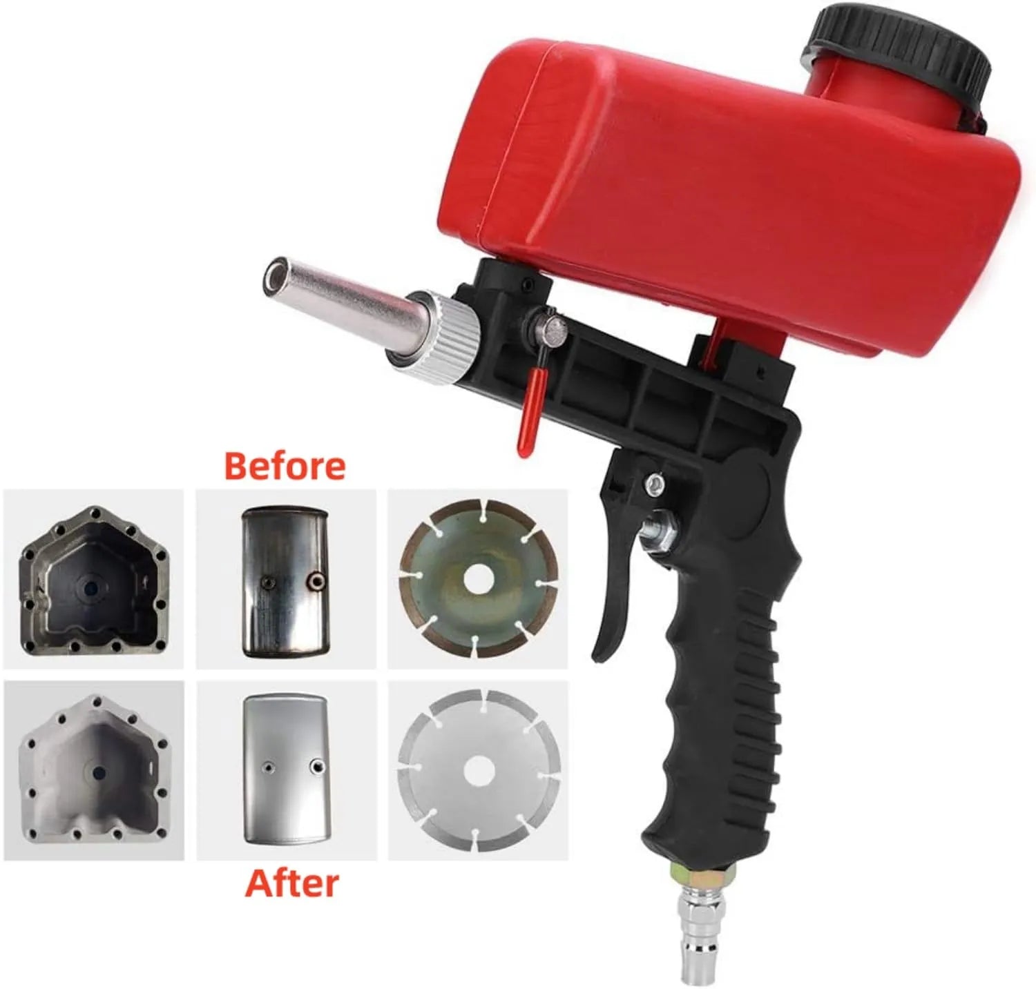Mrorea Portable 90 PSI Pneumatic Sandblaster Gun Kit