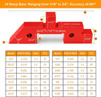 Mrorea 14-Piece Precision Aluminum Setup Blocks for Woodworking