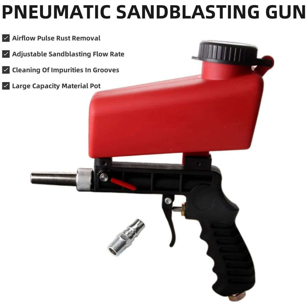 Mrorea Portable 90 PSI Pneumatic Sandblaster Gun Kit