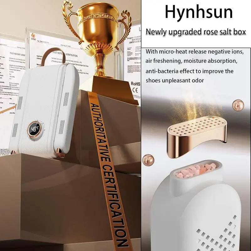 Mrorea 360° Digital Hot Air Shoe Dryer with Temperature Display