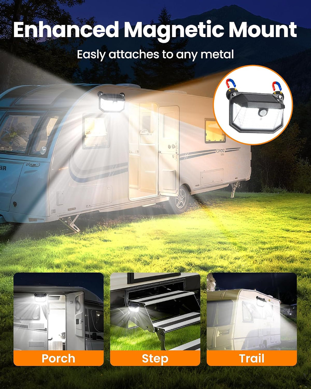 Mrorea Magnetic RV Solar Lights