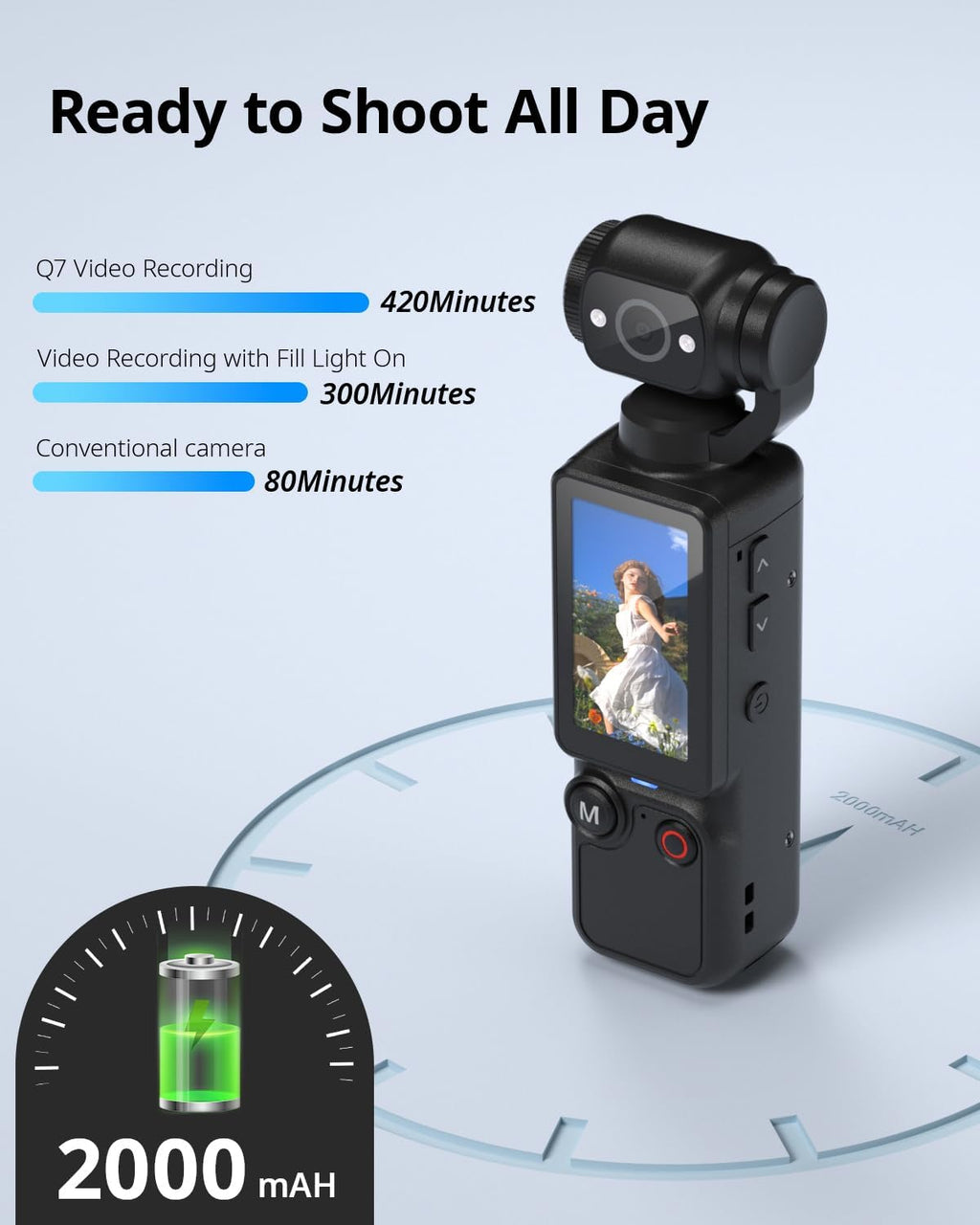 Mrorea 2.5K Ultra HD Pocket Video Camera
