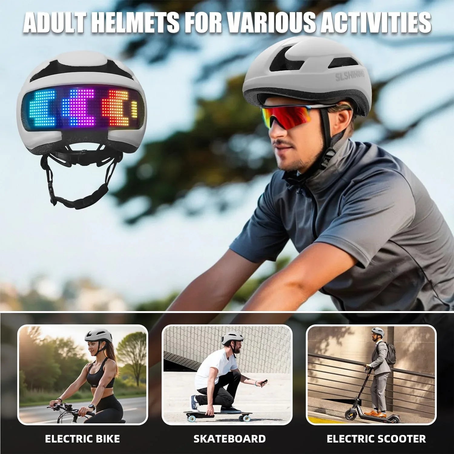 Mrorea Smart Bike Helmet with Light