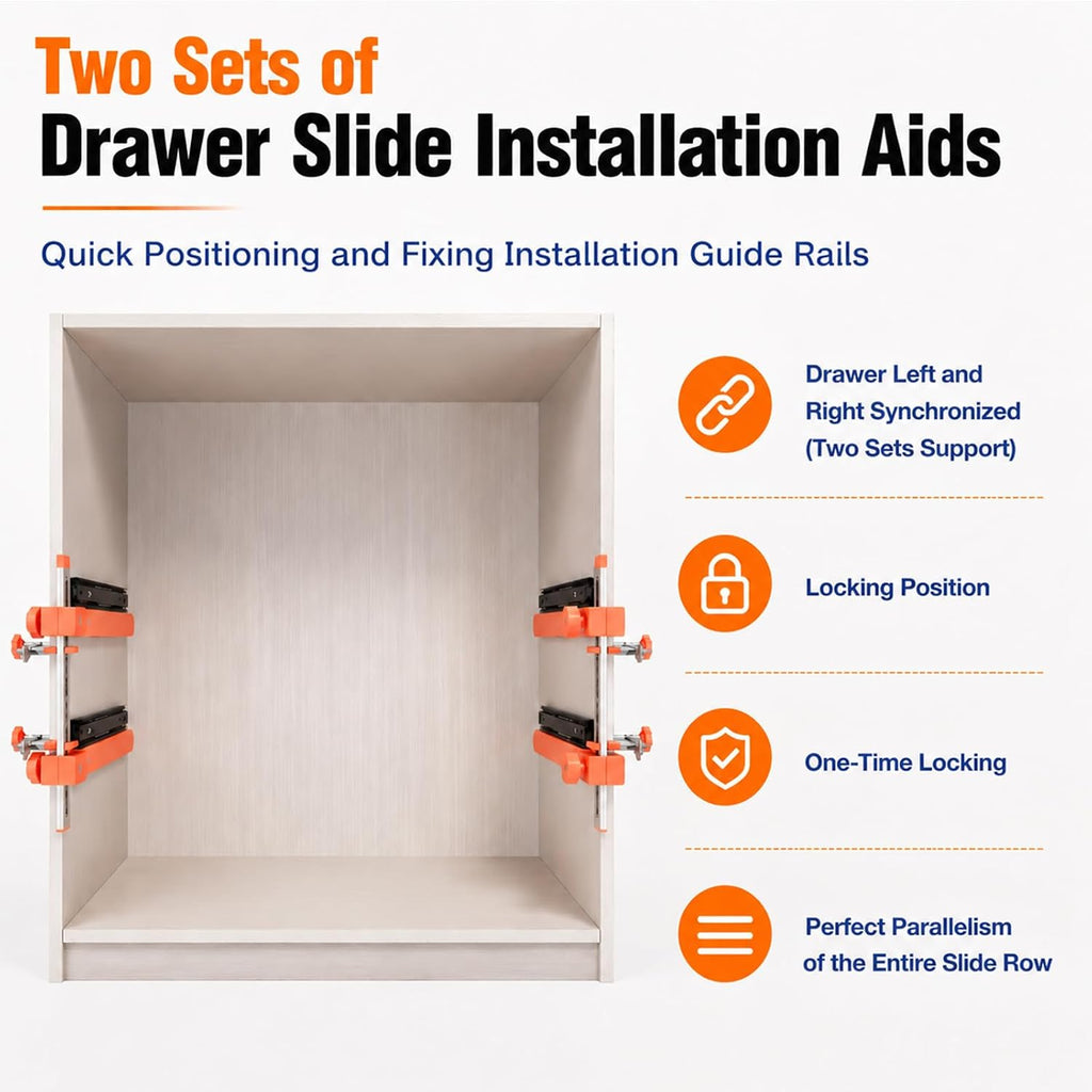 Drawer slide bracket supporting accurate rail placement