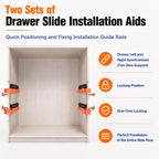 Drawer slide bracket supporting accurate rail placement