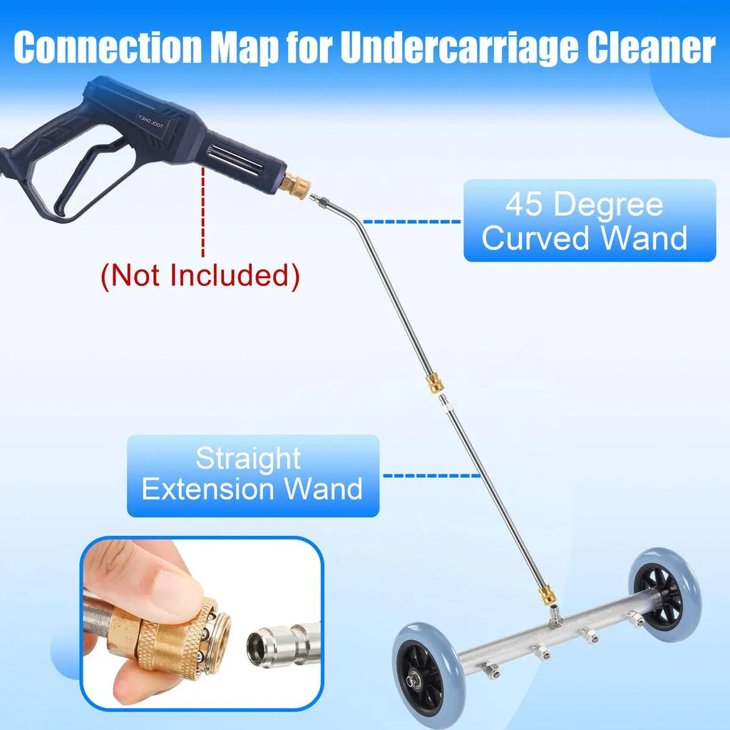 Mrorea Heavy Duty Pressure Washer Undercarriage Cleaner
