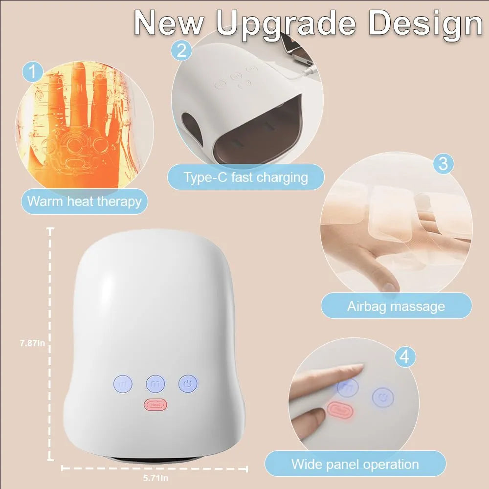 Mrorea Heated Compression Cordless Hand Massager