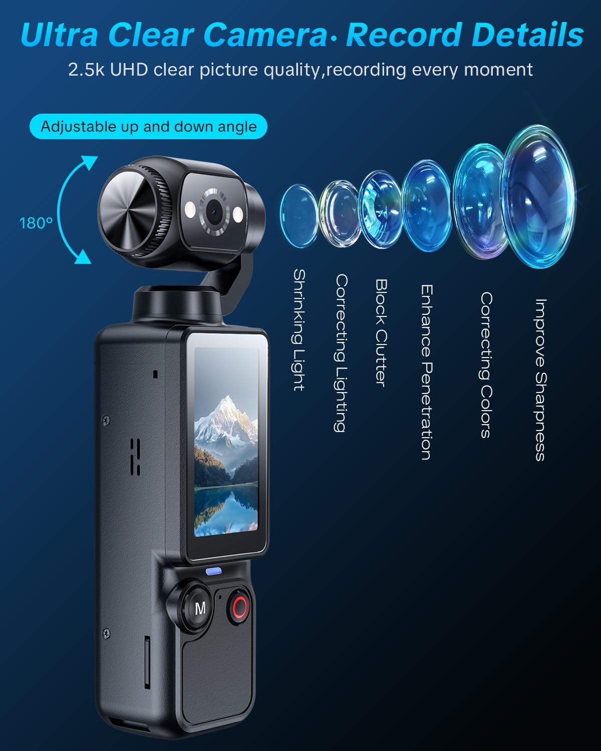 Mrorea 2.5K Ultra HD Pocket Video Camera