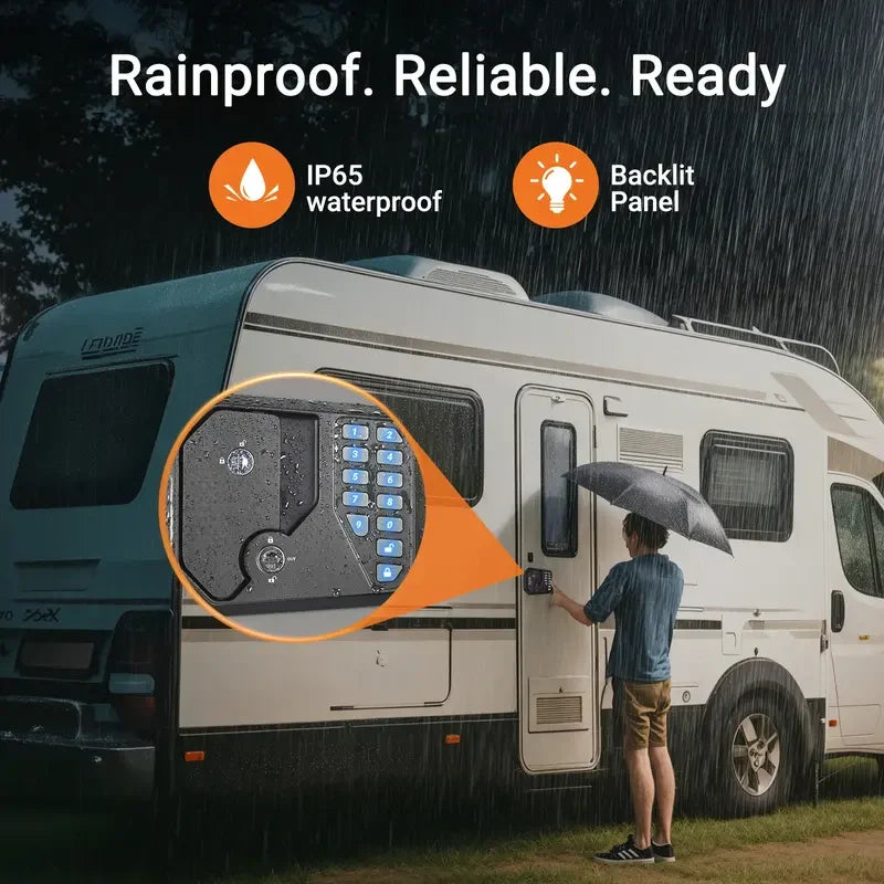 Mrorea Remote Control Bluetooth Fingerprint RV Door Lock(Fits Most Models)