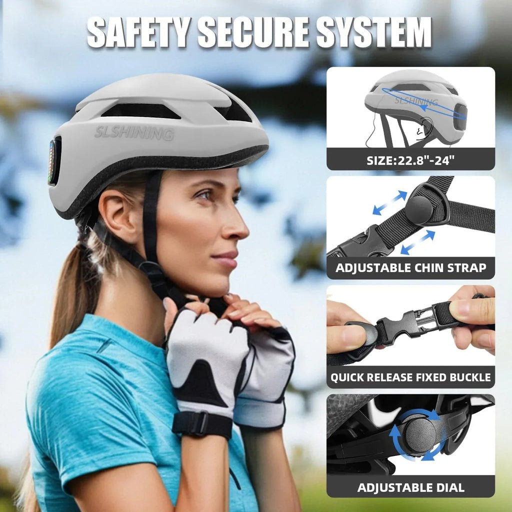 Mrorea Smart Bike Helmet with Light