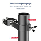 Mrorea RV flagpole mount with dual thumb screws for secure pole holding