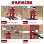 Mrorea cabinet door mounting jig for one-person hinge alignment image 2