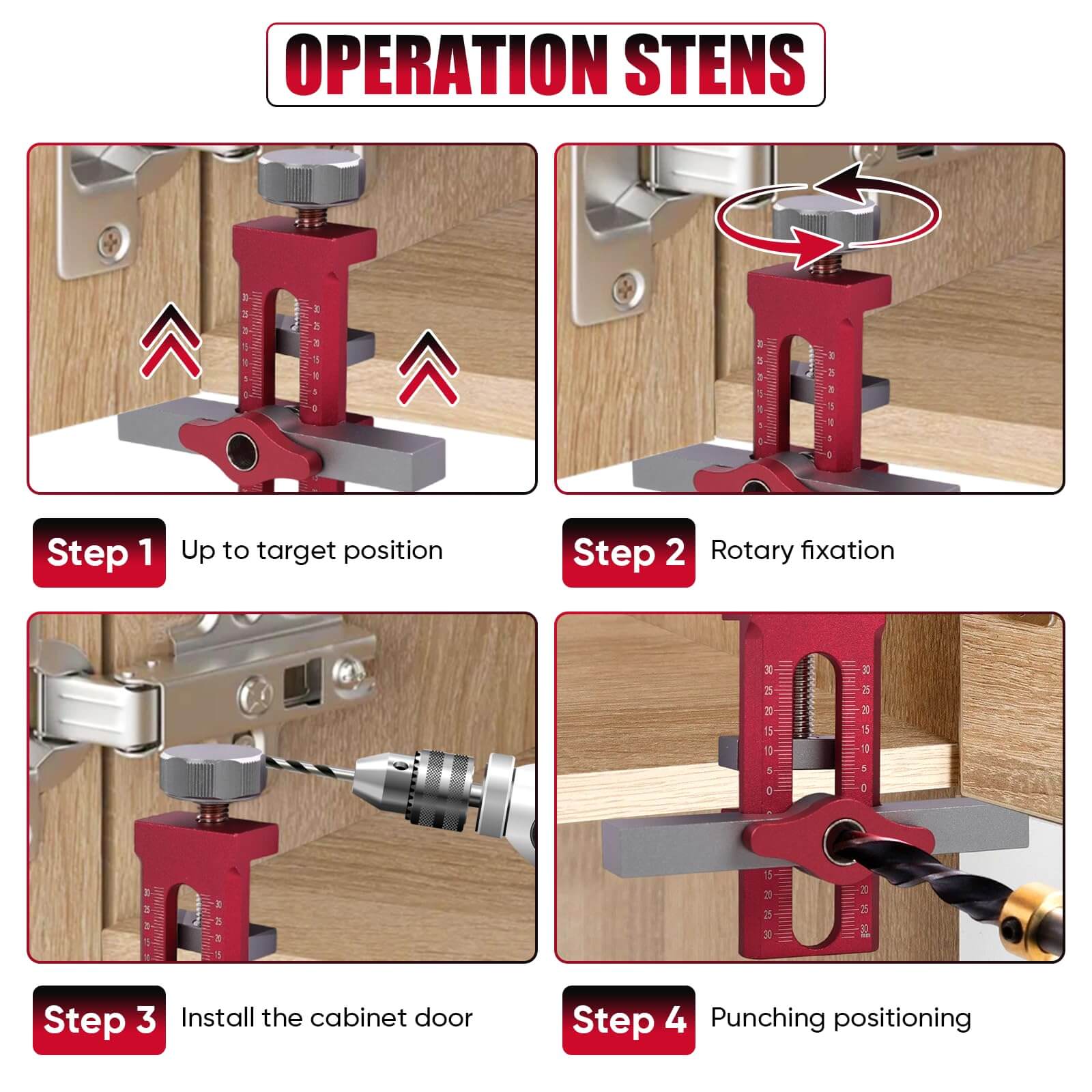 Mrorea Cabinet Door Mounting Jig Installation Positioner Tools