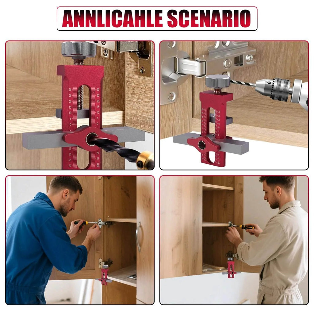 Mrorea cabinet door mounting jig for one-person hinge alignment image 3