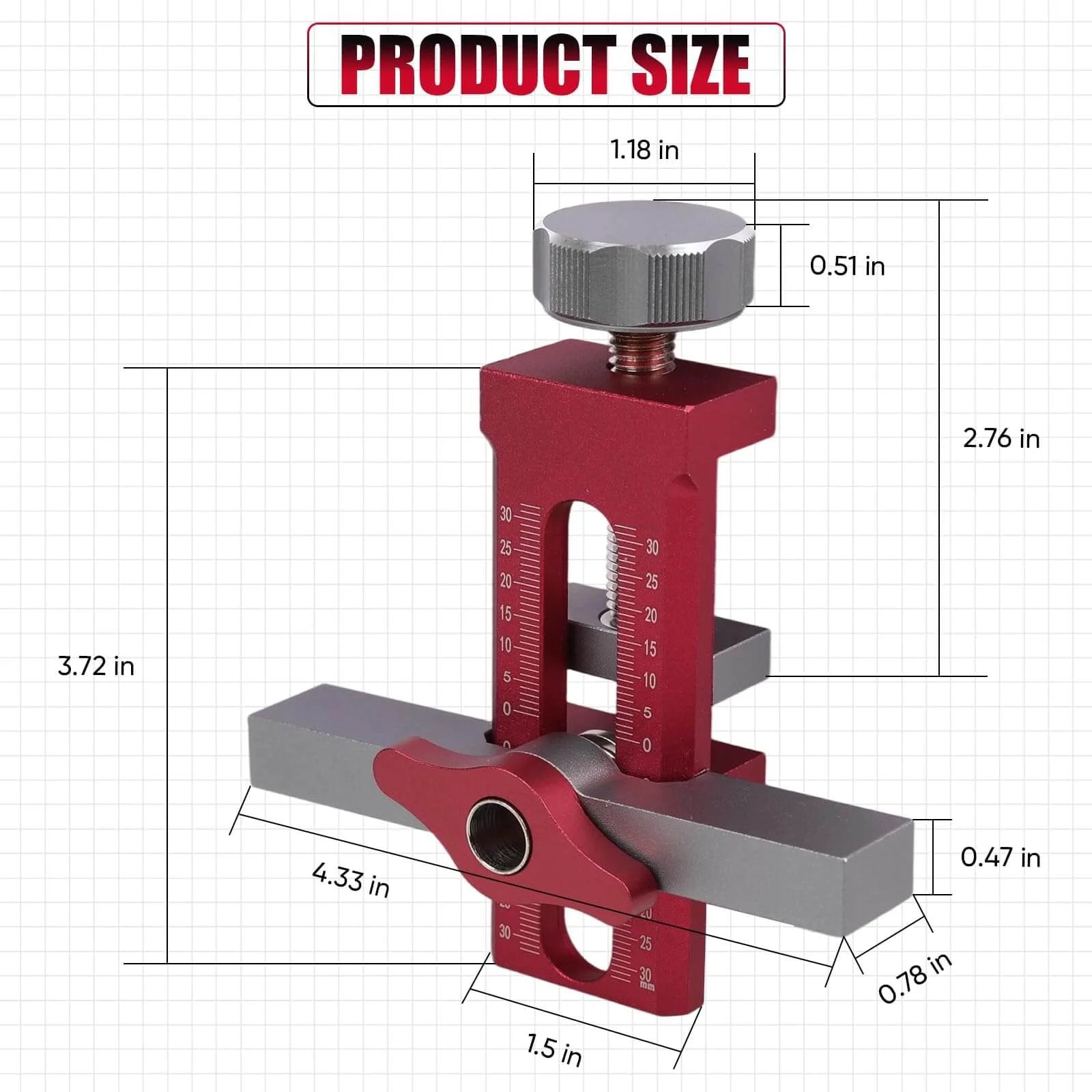 Mrorea cabinet door mounting jig for one-person hinge alignment image 7