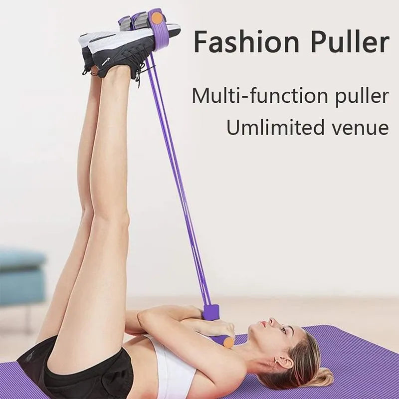 Mrorea 6-Tube Foot Pedal Resistance Band Trainer for fitness workout and wellness routine image 2