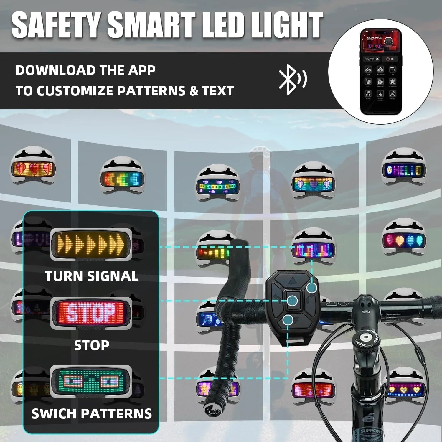 Mrorea Smart Bike Helmet with Light