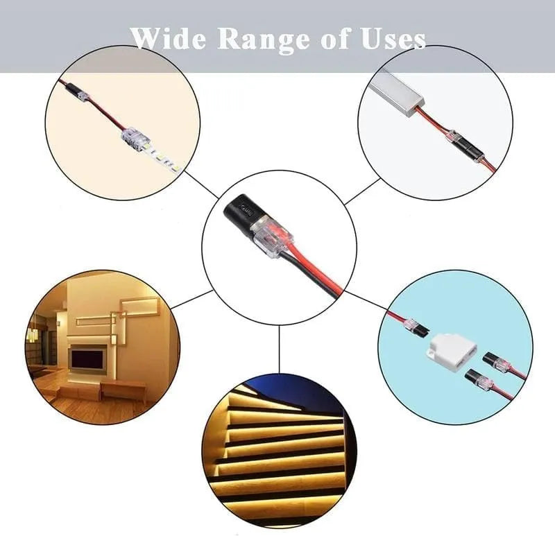 Mrorea Double Wire Quick Clip Plug-In Connector Set