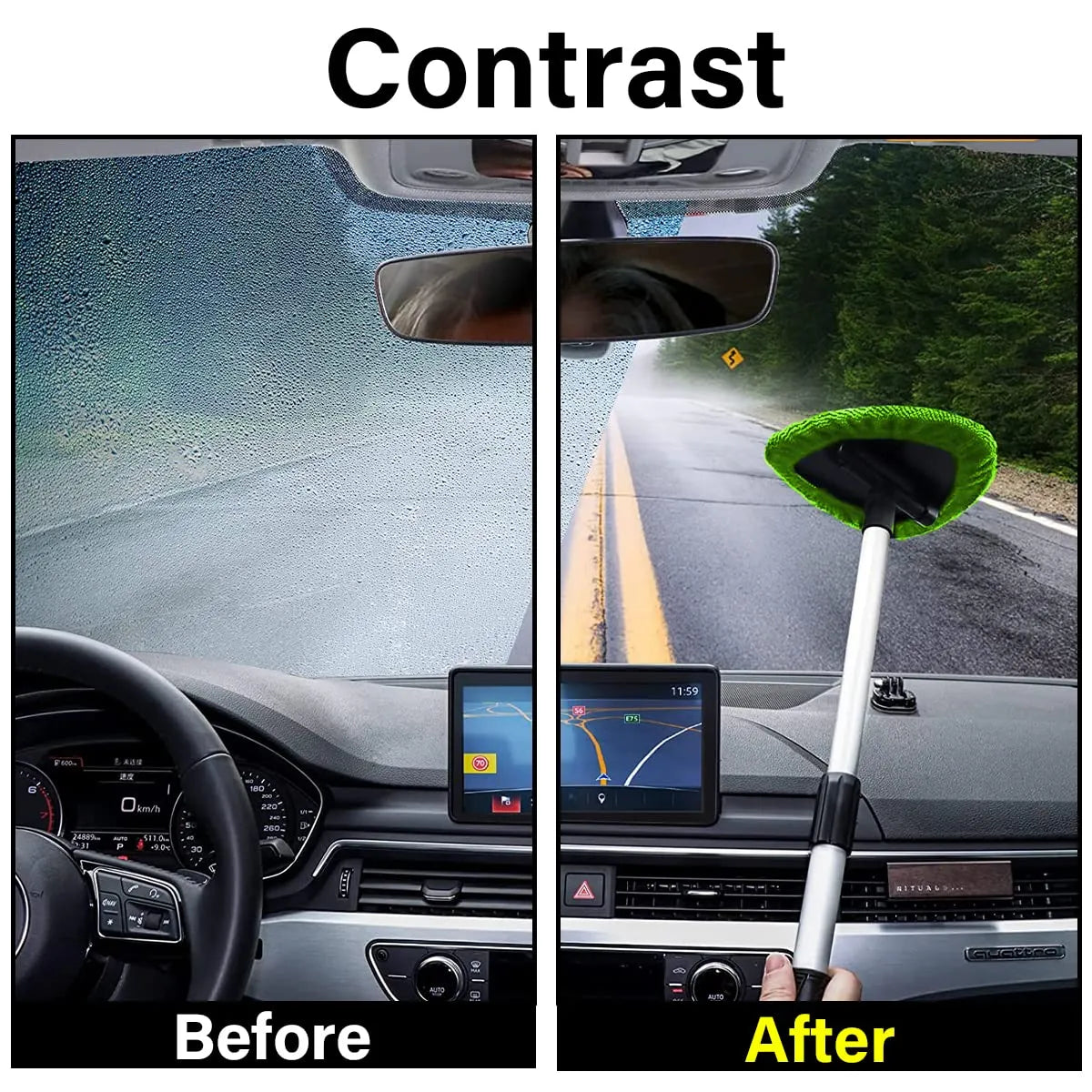 Mrorea Extendable Microfiber Windshield Cleaning Tool
