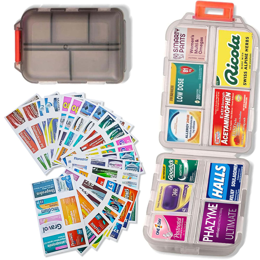 Mrorea Portable 7-Day Mini Pill Organizer Case