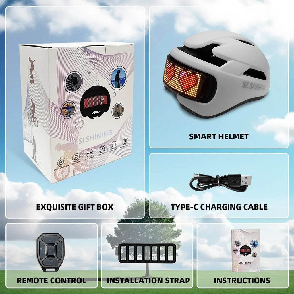 Mrorea Smart Bike Helmet with Light