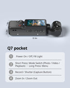 Mrorea 2.5K Ultra HD Pocket Video Camera