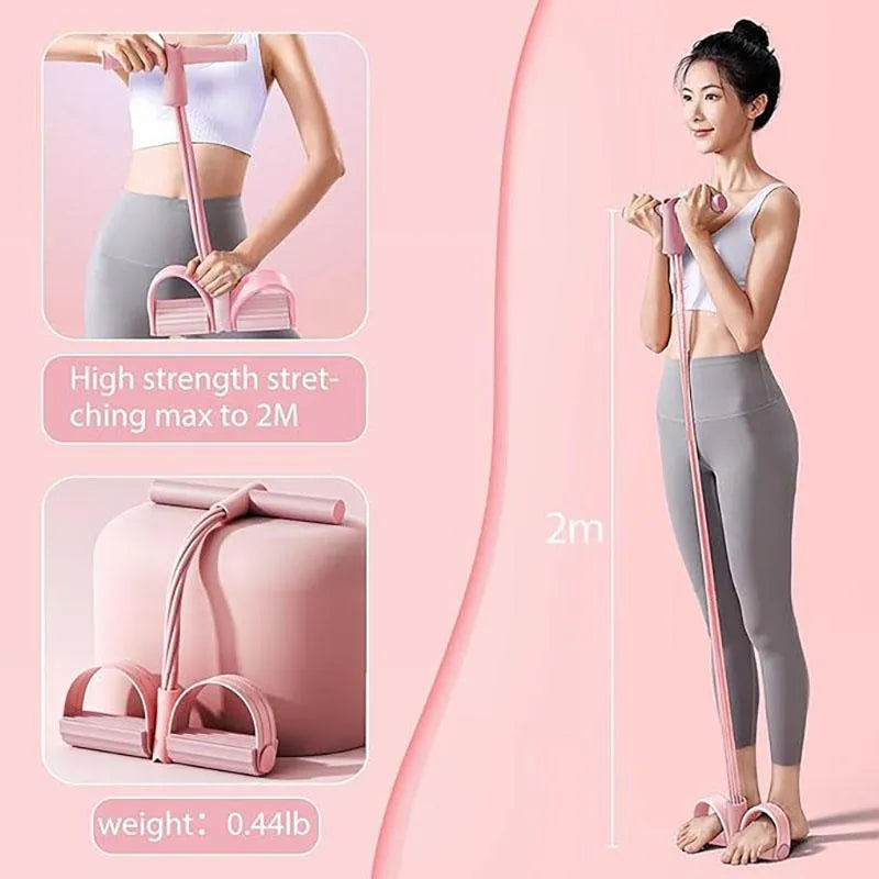 Mrorea 6-Tube Foot Pedal Resistance Band Trainer for fitness workout and wellness routine image 3