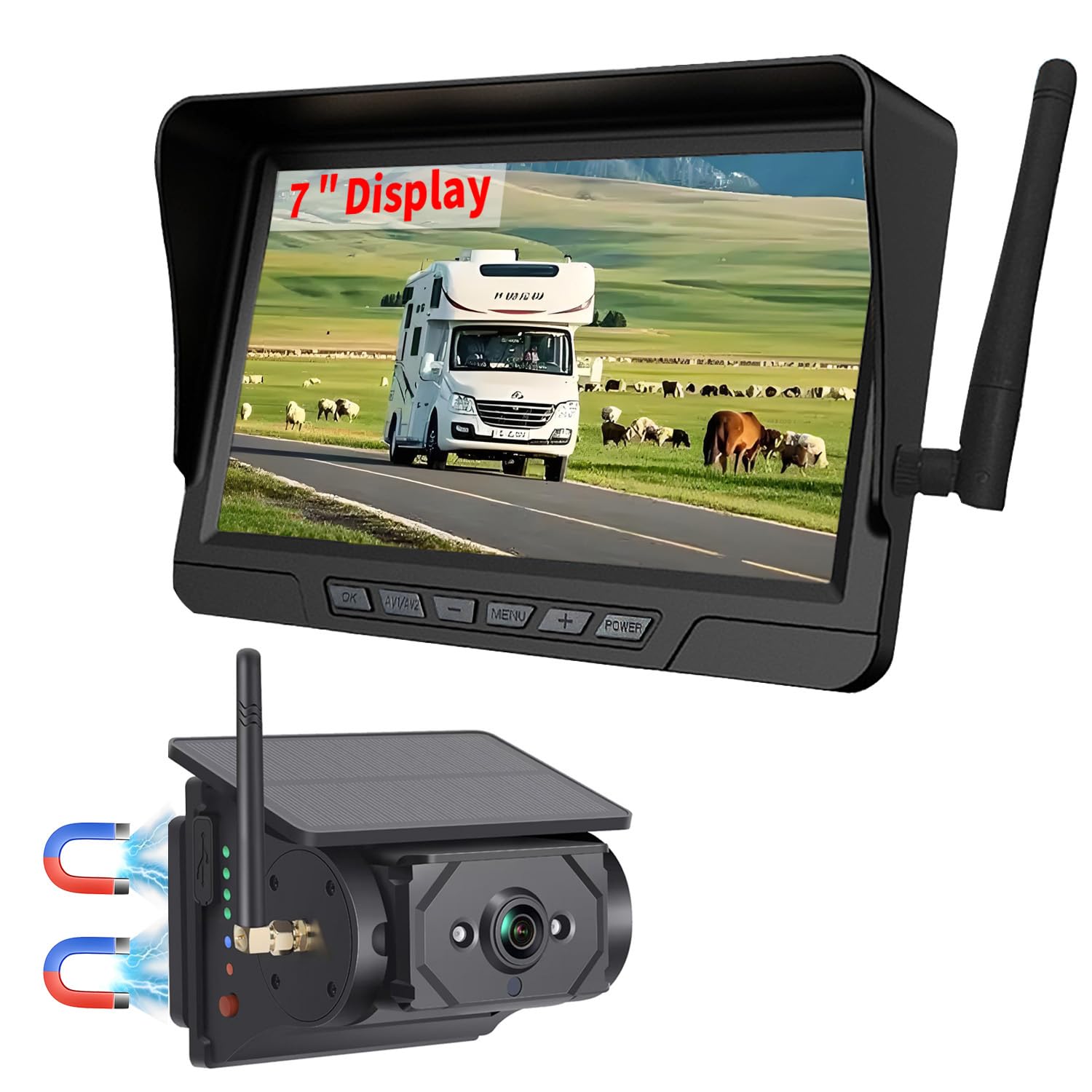 Mrorea Magnetic Solar Wireless Backup Camera