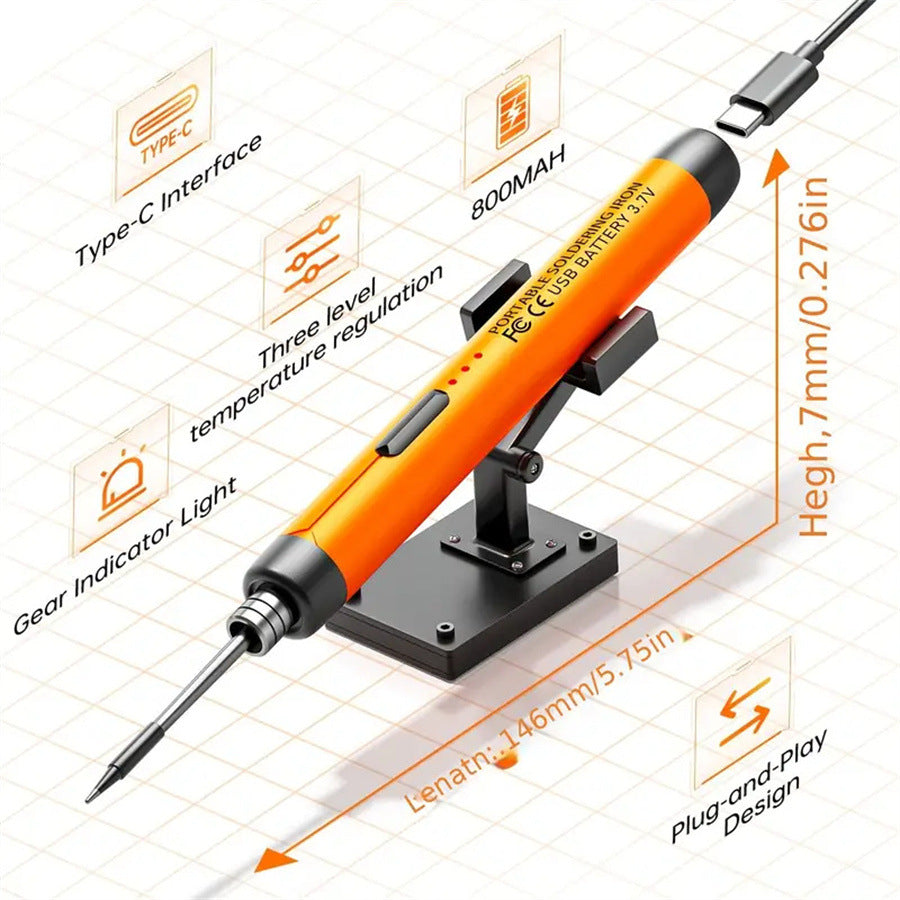 Mrorea USB Rechargeable Digital Soldering Iron Kit