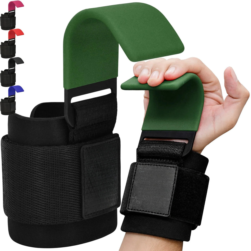Mrorea Neoprene Wrist-Support Weight Lifting Hooks