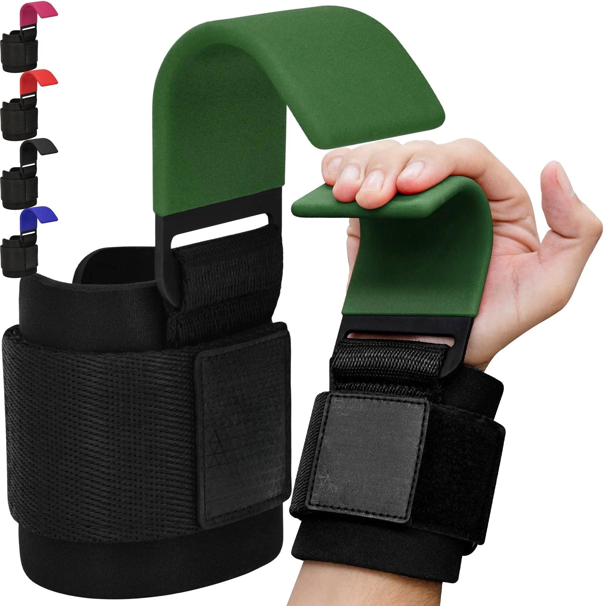 Mrorea Neoprene Wrist-Support Weight Lifting Hooks
