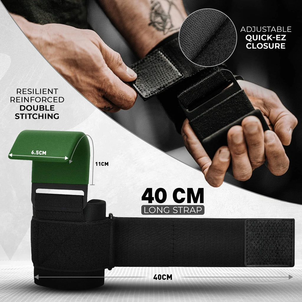 Mrorea Neoprene Wrist-Support Weight Lifting Hooks