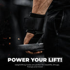 Mrorea Neoprene Wrist-Support Weight Lifting Hooks