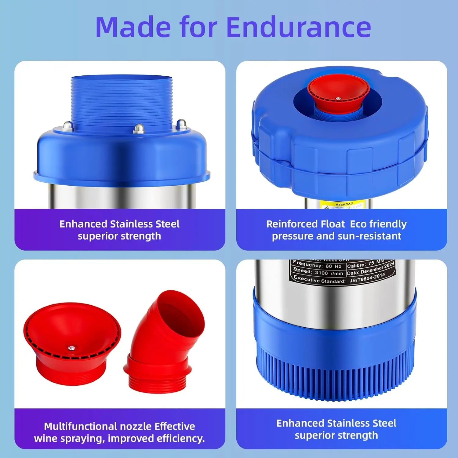 Mrorea Fully Automatic Floating Fountain Aerator