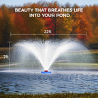 Mrorea Fully Automatic Floating Fountain Aerator