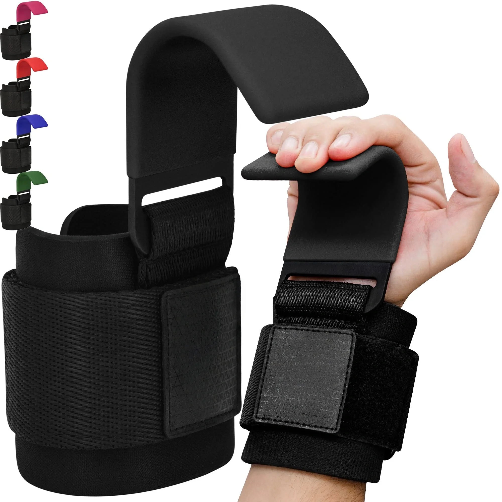 Mrorea Neoprene Wrist-Support Weight Lifting Hooks for fitness workout and wellness routine image 10