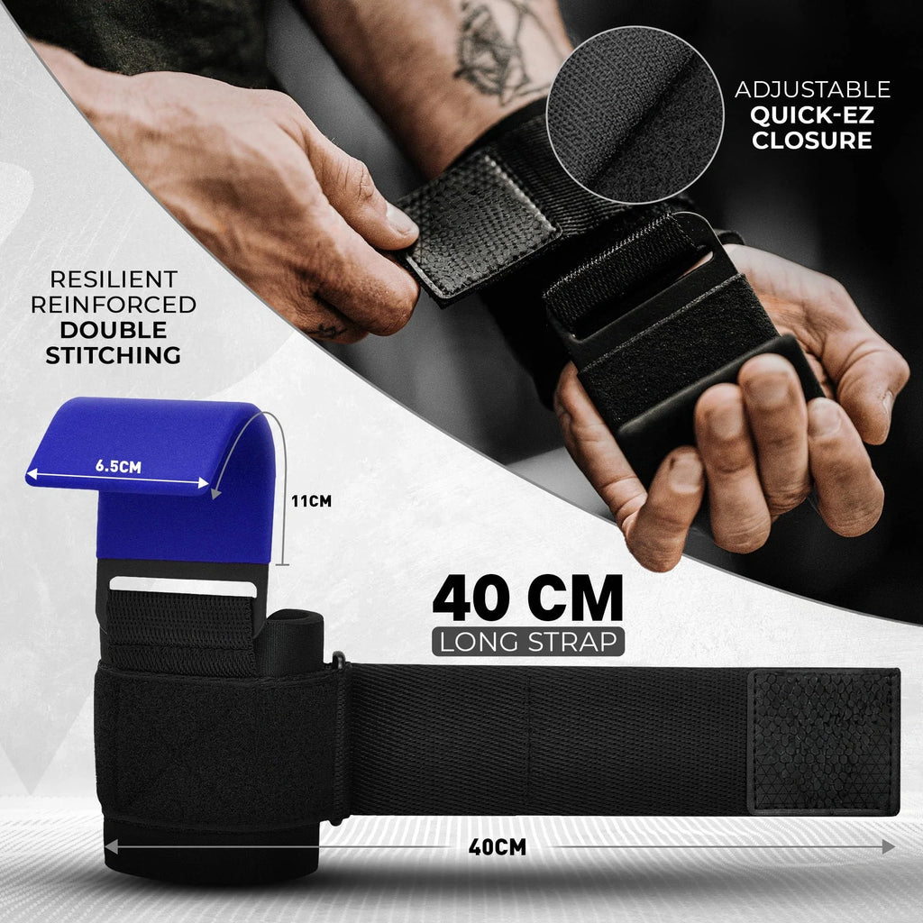 Mrorea Neoprene Wrist-Support Weight Lifting Hooks