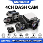 Mrorea M8S Premium 4-Channel 360° Hidden Dash Cam (WiFi & GPS Edition)