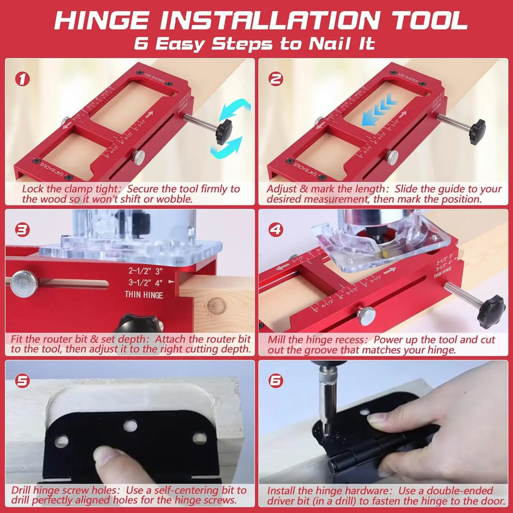 Mrorea Door Hinge Installation Jig Tool