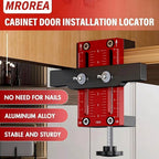 Mrorea Aluminum Alloy Adjustable Cabinet Door Mounting Jig