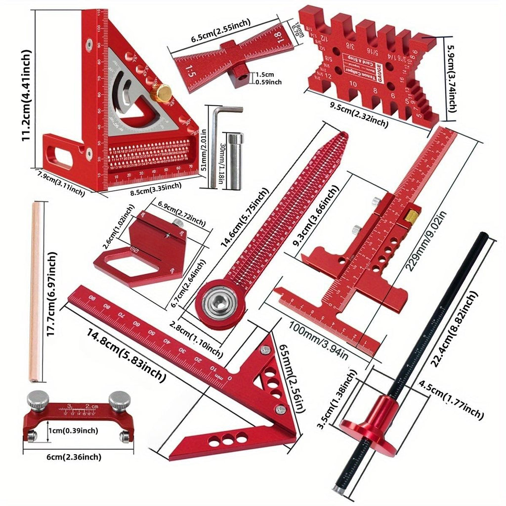 Mrorea Multi-Angle Woodworking Measuring Tool Kit