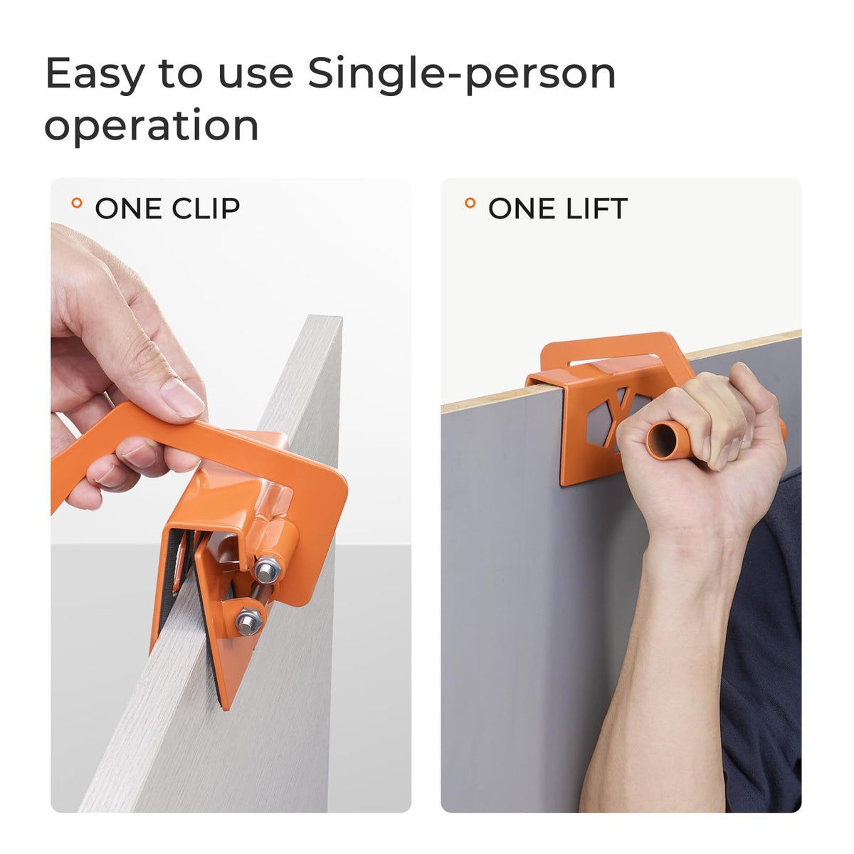 Stainless steel panel lifting clamp construction detail