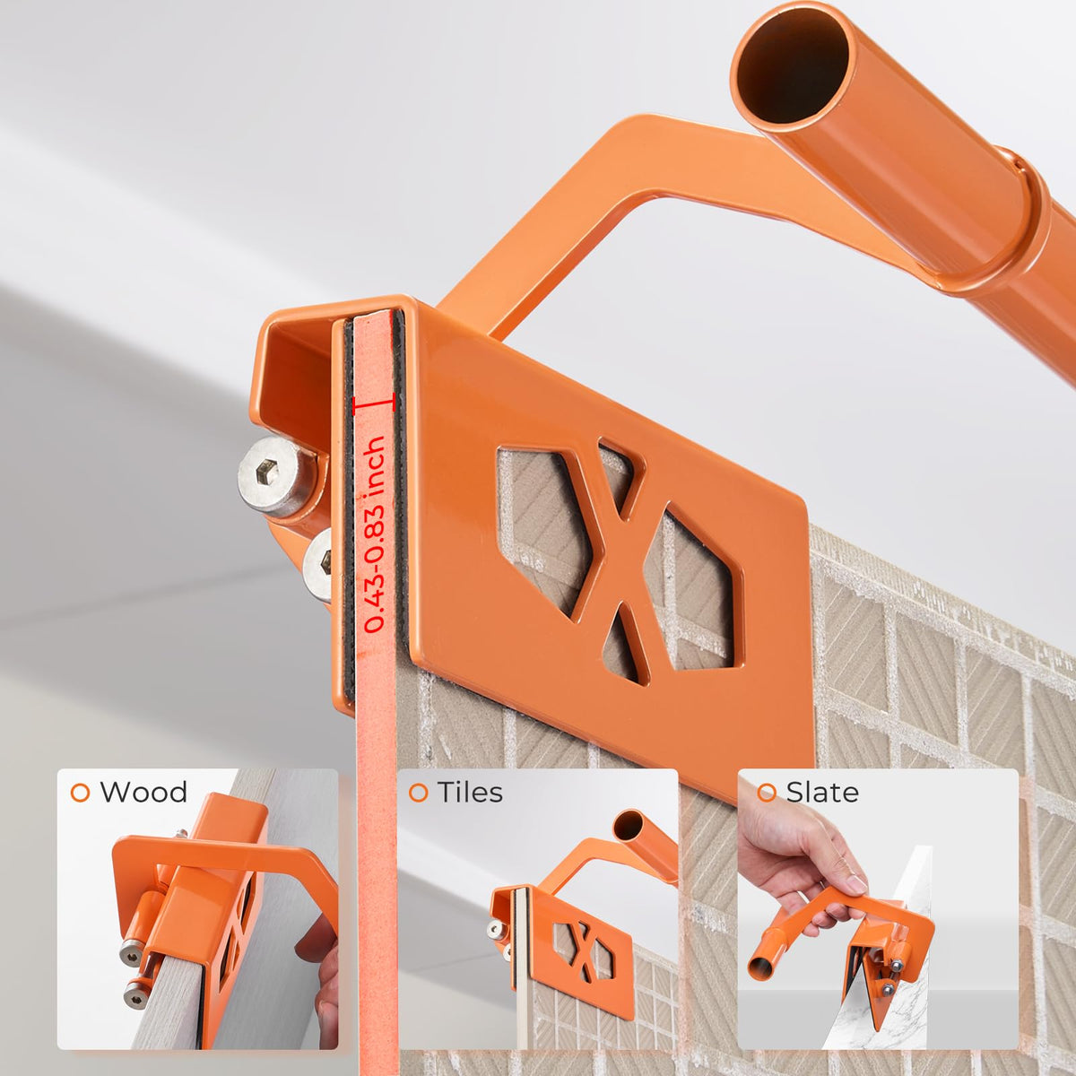 Ergonomic one-hand handle on Mrorea panel carrier