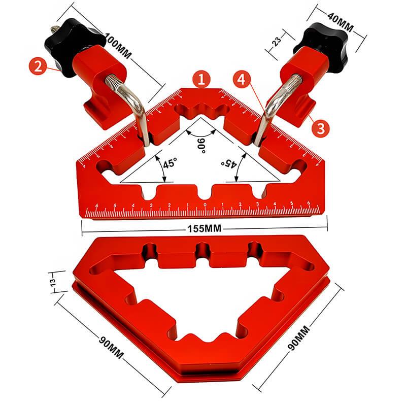 Mrorea Clamping Squares 90/45 Degree Corner Clamp Positioning Squares
