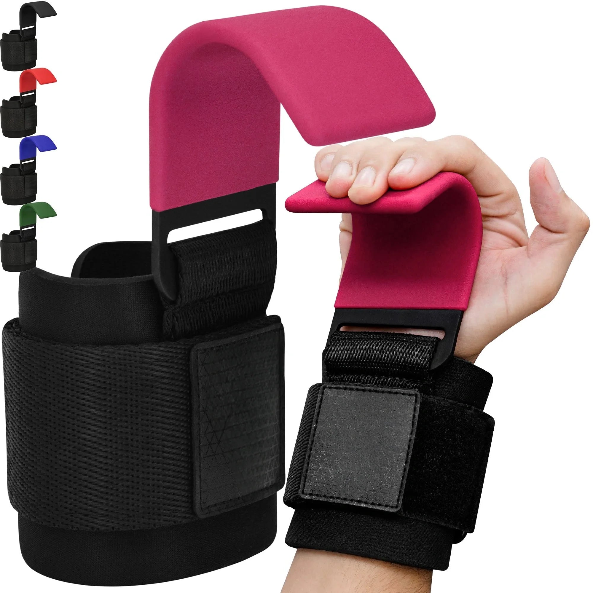Mrorea Neoprene Wrist-Support Weight Lifting Hooks for fitness workout and wellness routine image 25